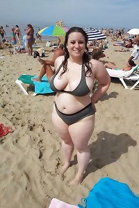 first-timer plumper in swimsuit